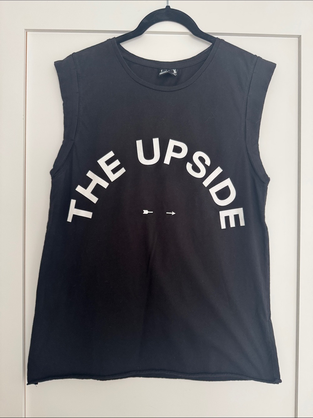 The Upside Black Logo Muscle Tank Top